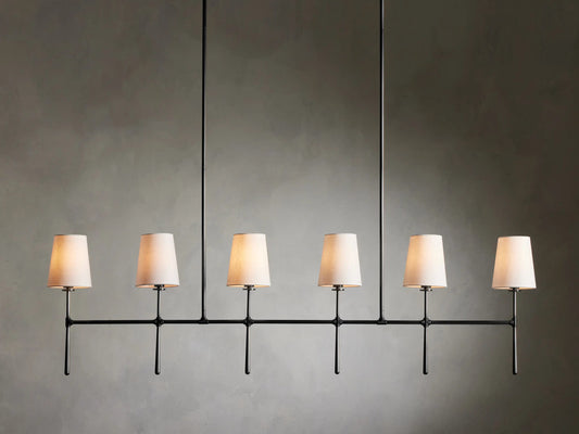 Rhodes Bronze Linear Light 6 Light Chandelier — product view 1