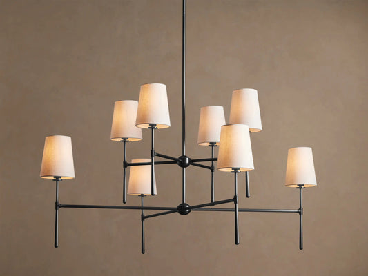 Rhodes Bronze Modern Light Chandelier — product view 1