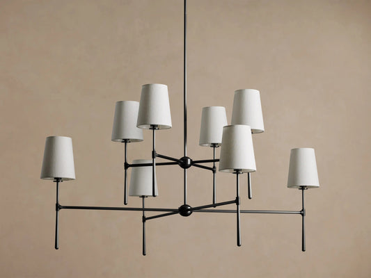 Rhodes Bronze Modern Light Chandelier — product view 2
