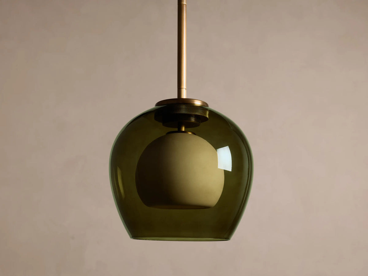 Romy Modern Glass Pendant 20 Inch Green — product view 10