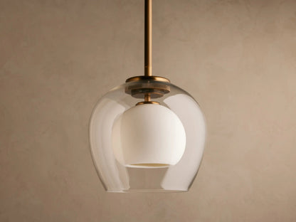 Romy Modern Glass Pendant 20 Inch Green — product view 14