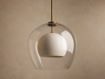 Romy Modern Glass Pendant 20 Inch Green — product view 6