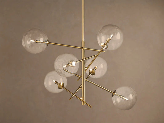 Roscoe Brass Globe Light Chandelier — product view 1