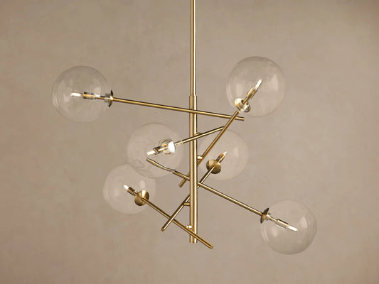 Roscoe Brass Globe Light Chandelier — product view 2