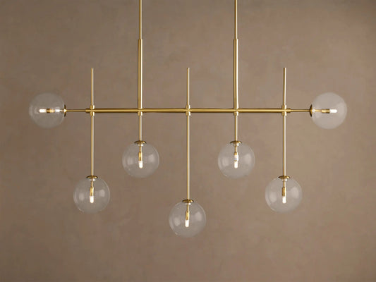 Roscoe 60 Inch Brass Linear Light Chandelier — product view 1