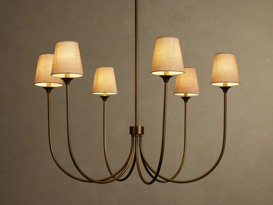 Saige Brass Chandelier Round 42 Inch — product view 1