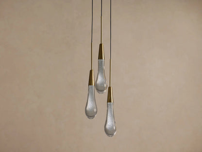 Soltaire Brass Glass Pendant Cluster Light — product view 2
