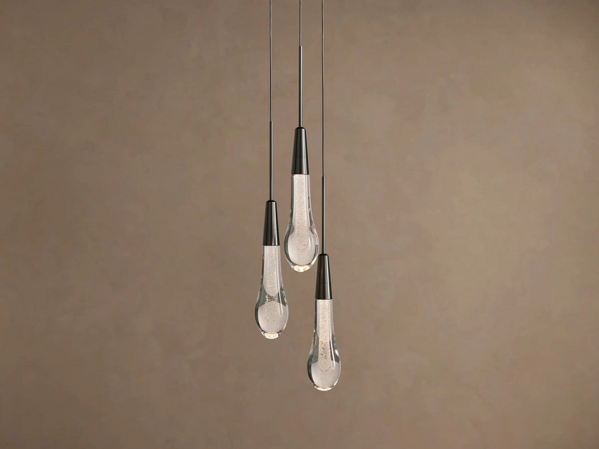 Soltaire Brass Glass Pendant Cluster Light — product view 5