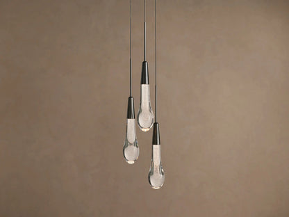 Soltaire Brass Glass Pendant Cluster Light — product view 5