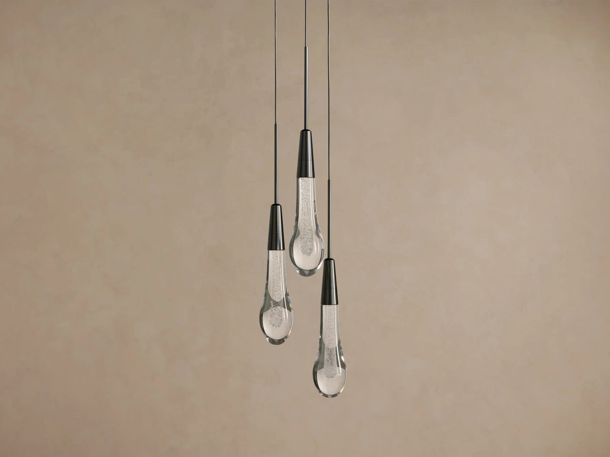 Soltaire Brass Glass Pendant Cluster Light — product view 6