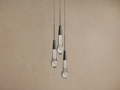 Soltaire Brass Glass Pendant Cluster Light — product view 6