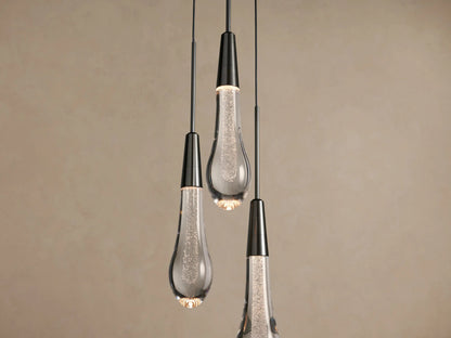 Soltaire Brass Glass Pendant Cluster Light — product view 7