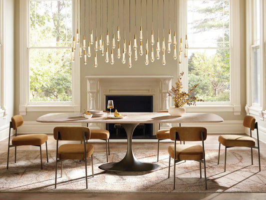 Soltaire Linear Glass Light Chandelier — product view 2