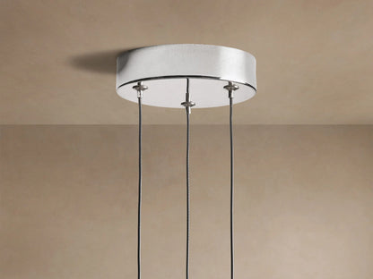 Soltaire Nickel LED Pendant with Seeded Glass — product view 4