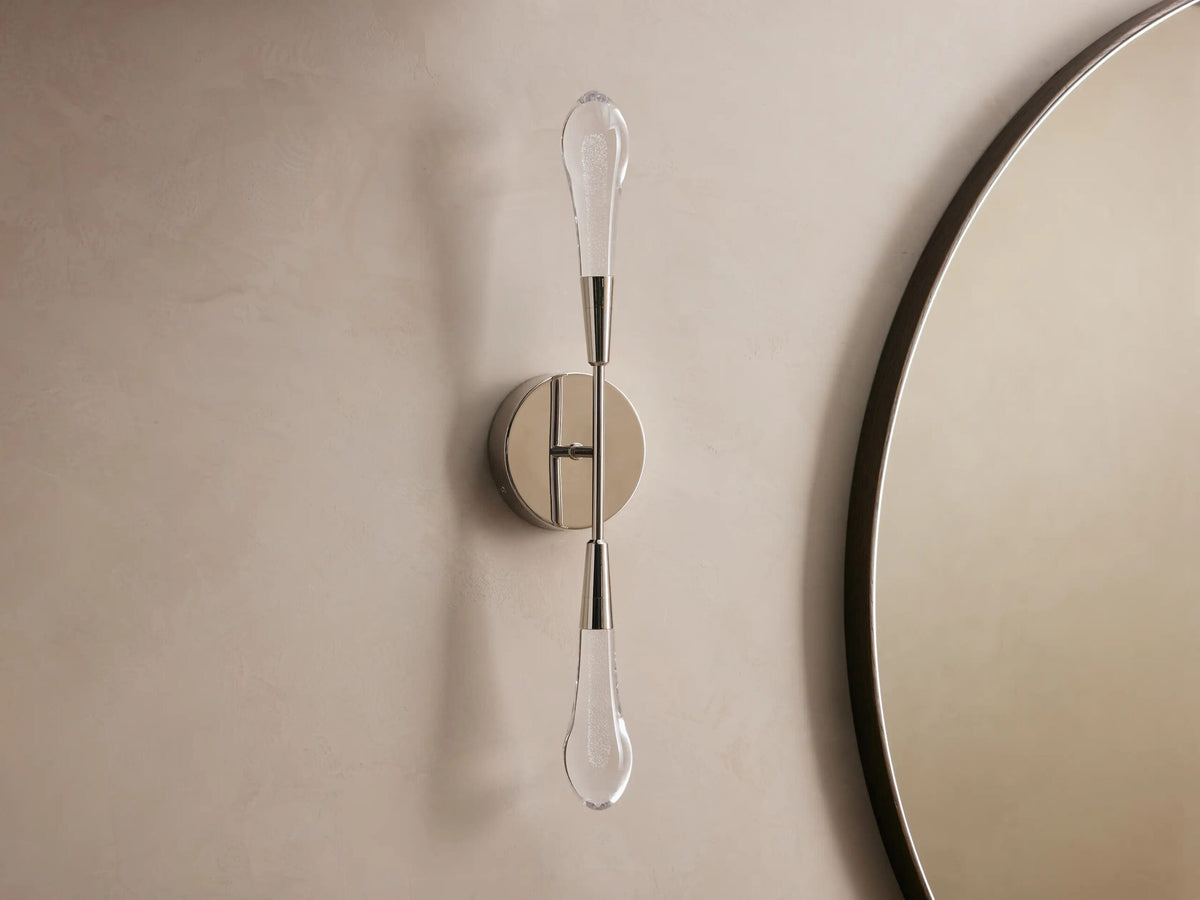 Soltaire Nickel Modern Sconce Double LED Wall Light