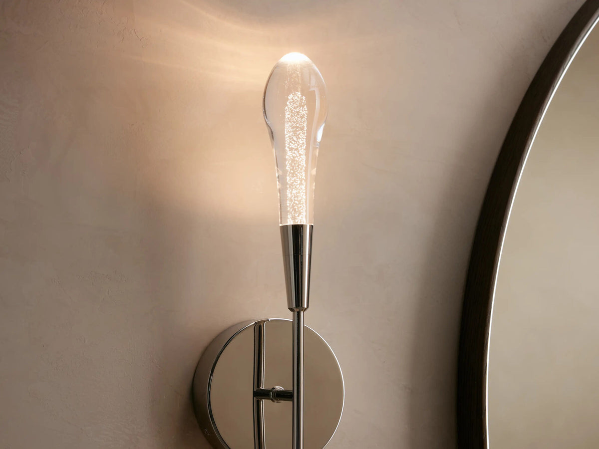 Soltaire Nickel Modern Sconce Double LED Wall Light