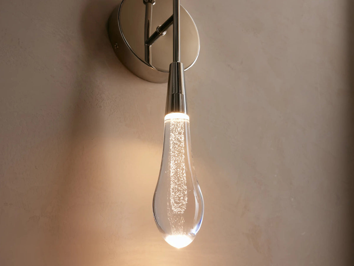 Soltaire Nickel Modern Sconce Double LED Wall Light — product view 4