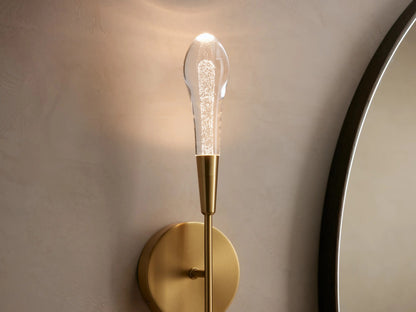 Brass LED Sconce Soltaire Double Wall Light — product view 3
