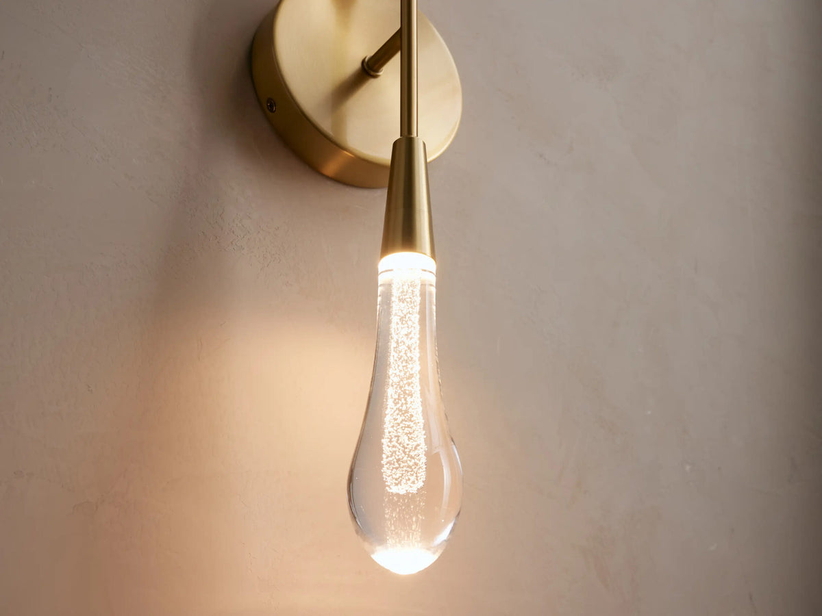 Brass LED Sconce Soltaire Double Wall Light — product view 4