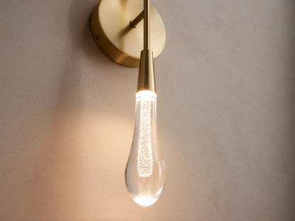 Brass LED Sconce Soltaire Double Wall Light — product view 4