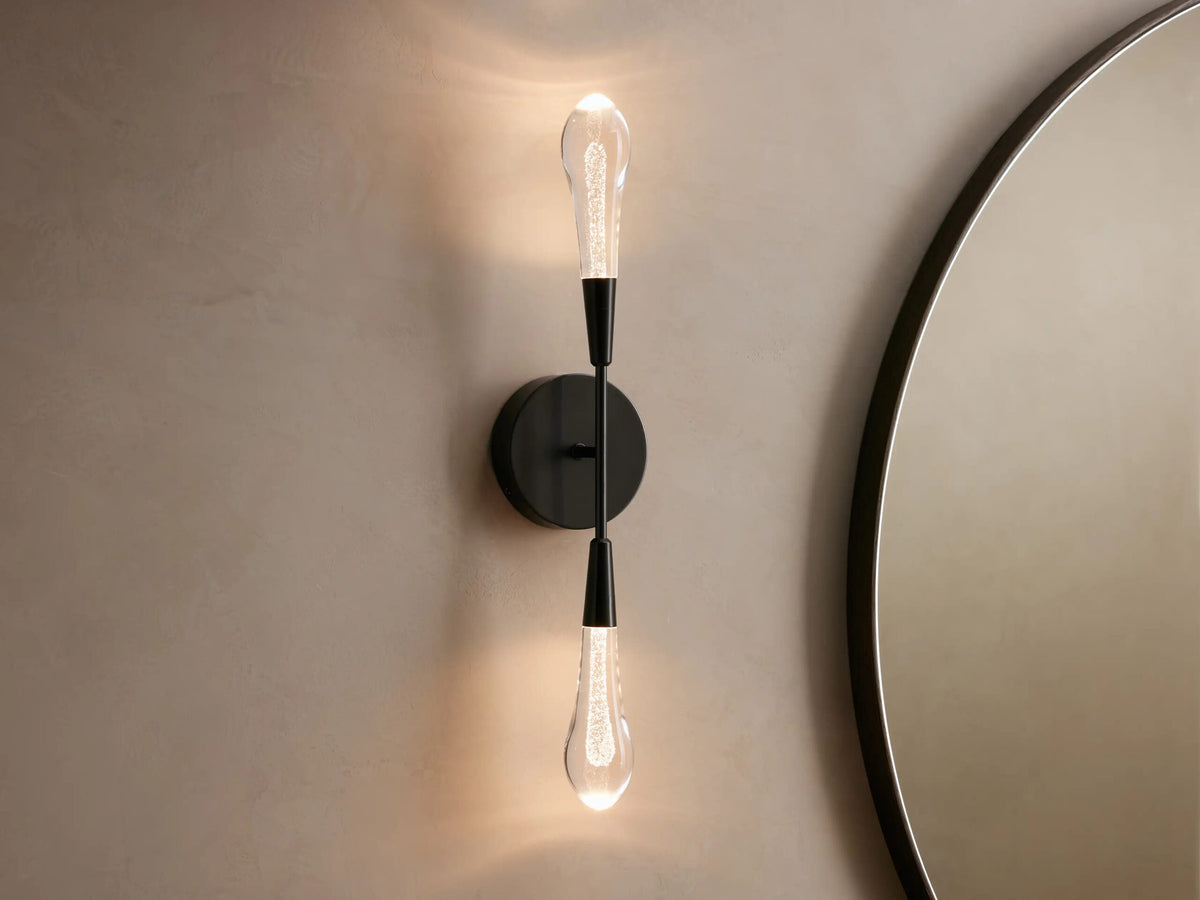 Brass LED Sconce Soltaire Double Wall Light — product view 5