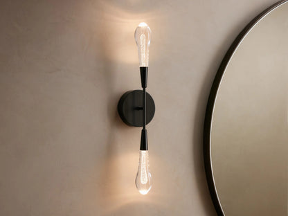 Brass LED Sconce Soltaire Double Wall Light — product view 5