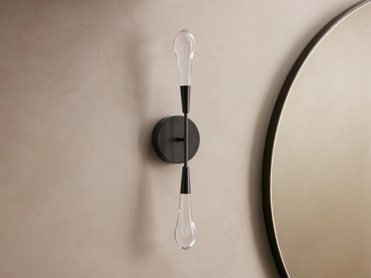 Brass LED Sconce Soltaire Double Wall Light — product view 6