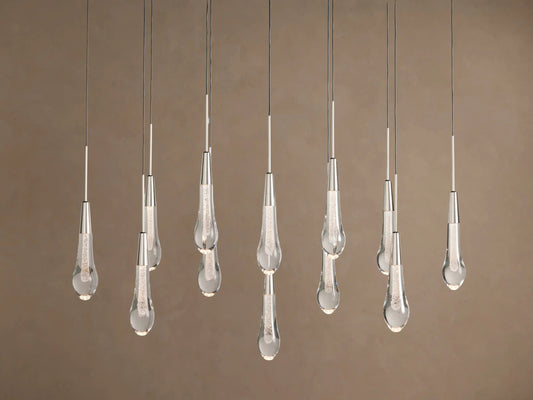 Soltaire Glass LED Chandelier in Nickel — product view 1