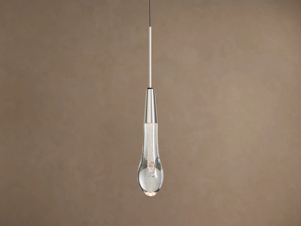 Soltaire Nickel Glass Pendant LED Light — product view 1