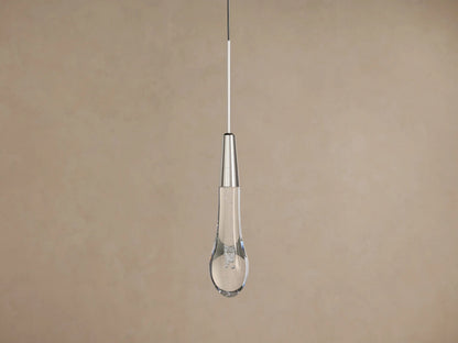 Soltaire Nickel Glass Pendant LED Light — product view 2