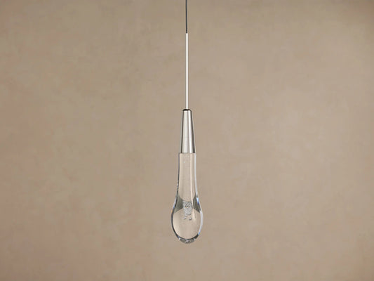 Soltaire Nickel Glass Pendant LED Light — product view 2