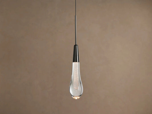 Soltaire Bronze Modern Glass Pendant — product view 1