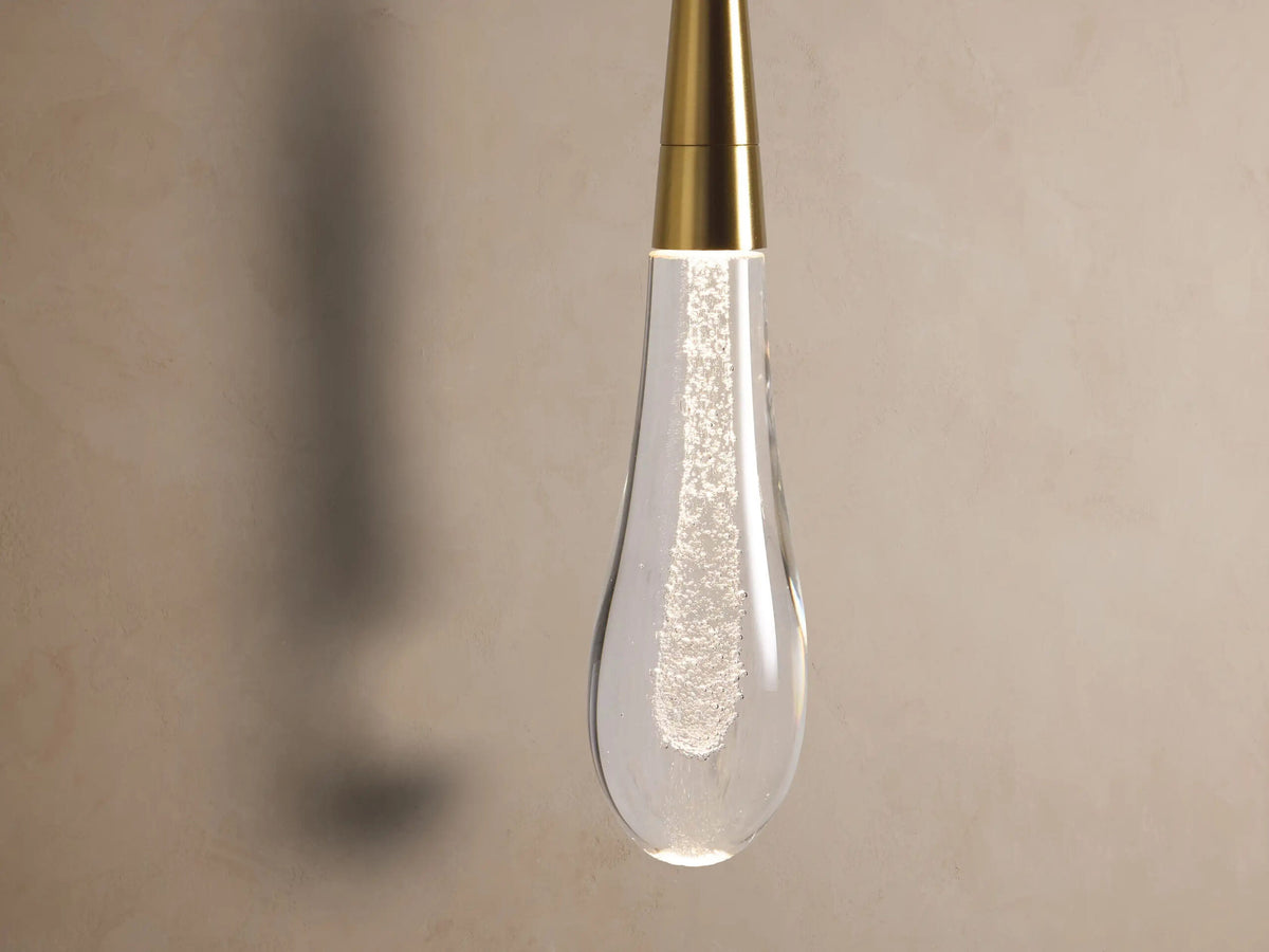 Soltaire Brass Glass Sconce LED Wall Light — product view 3