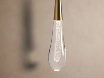 Soltaire Brass Glass Sconce LED Wall Light — product view 3