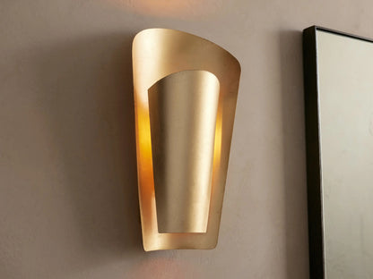 Strato Gold Brass Modern Sconce — product view 1