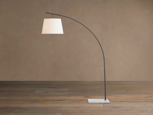 Iron Arc Floor Lamp with Marble Base — product view 1