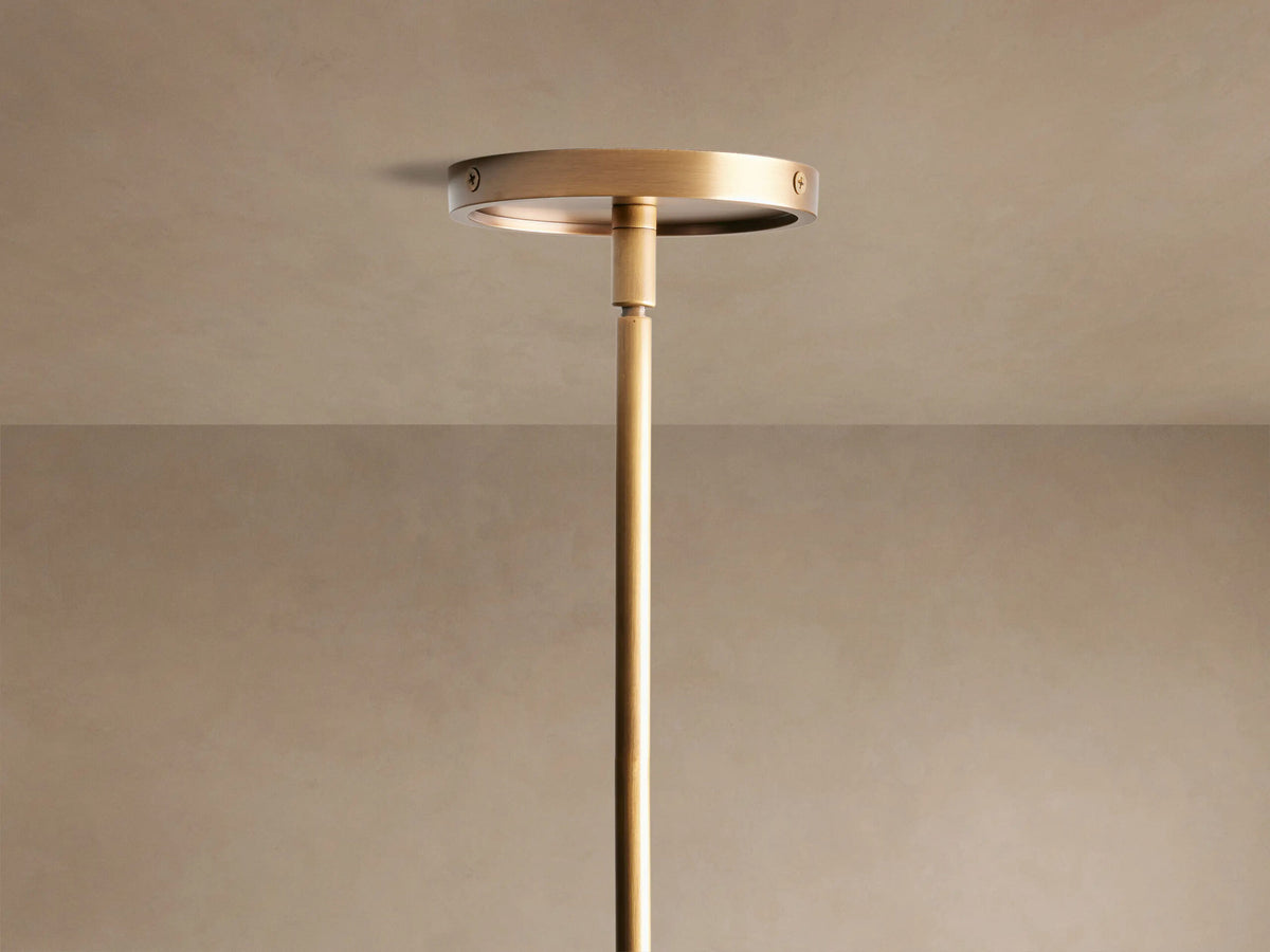 Brass Chandelier Theron Linear Milk Glass 50 Inch — product view 4