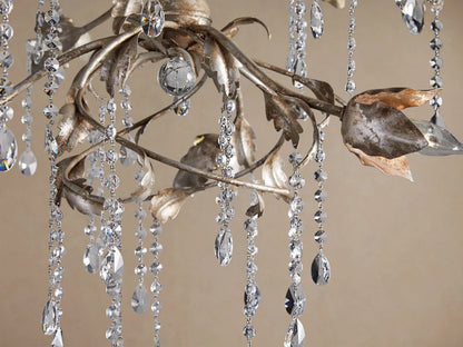 Iron Vine Chandelier with Crystal Drops — product view 2