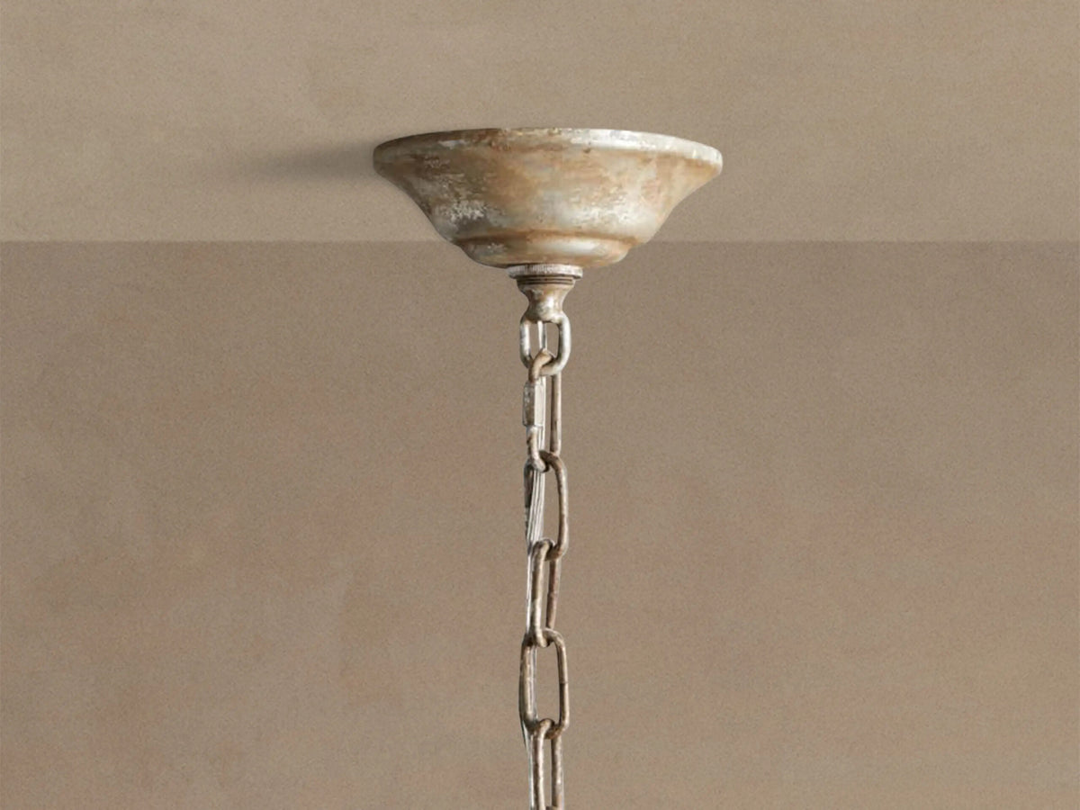 Iron Vine Chandelier with Crystal Drops — product view 3