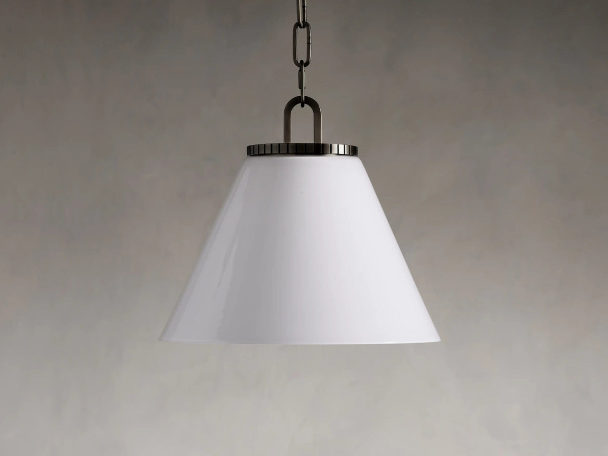Bronze Cone Pendant with Clear Glass Chain Light — product view 12