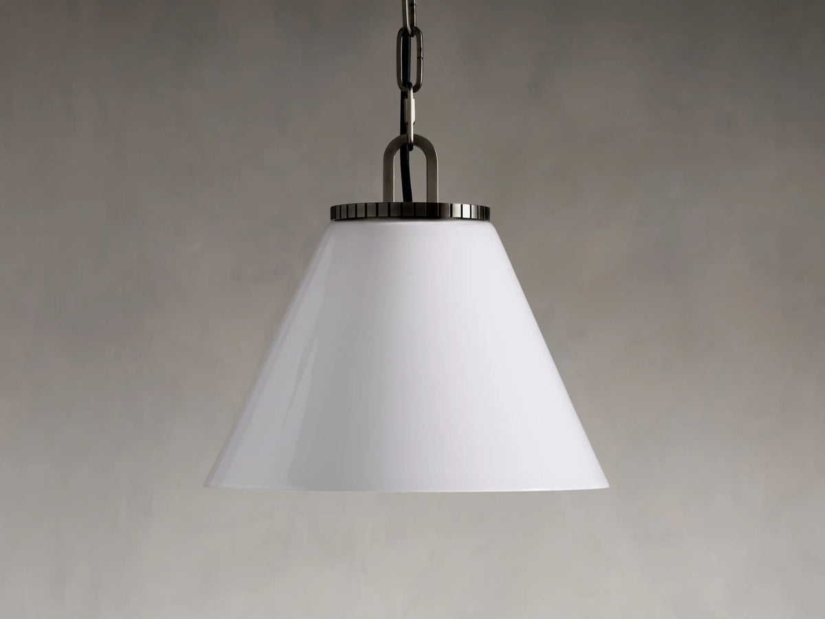 Bronze Cone Pendant with Clear Glass Chain Light — product view 13