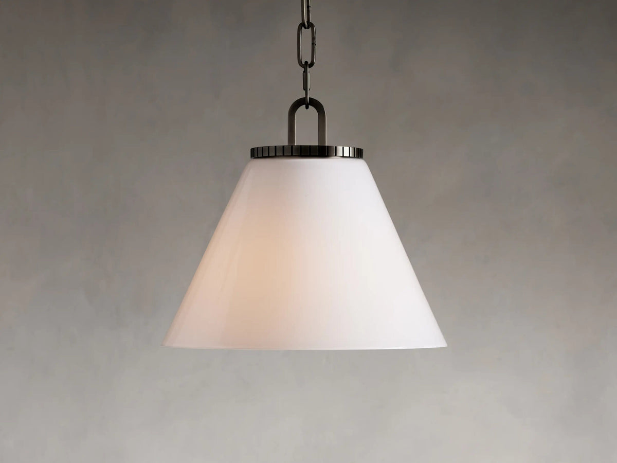 Bronze Cone Pendant with Clear Glass Chain Light — product view 14