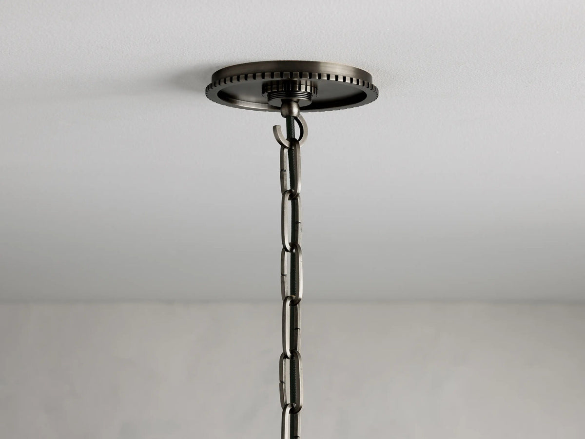 Bronze Cone Pendant with Clear Glass Chain Light — product view 6