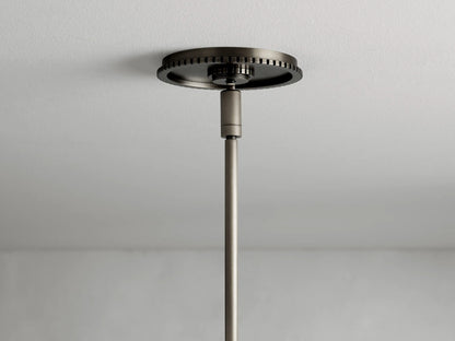 Bronze Glass Pendant with Cone Shade and Rod — product view 10