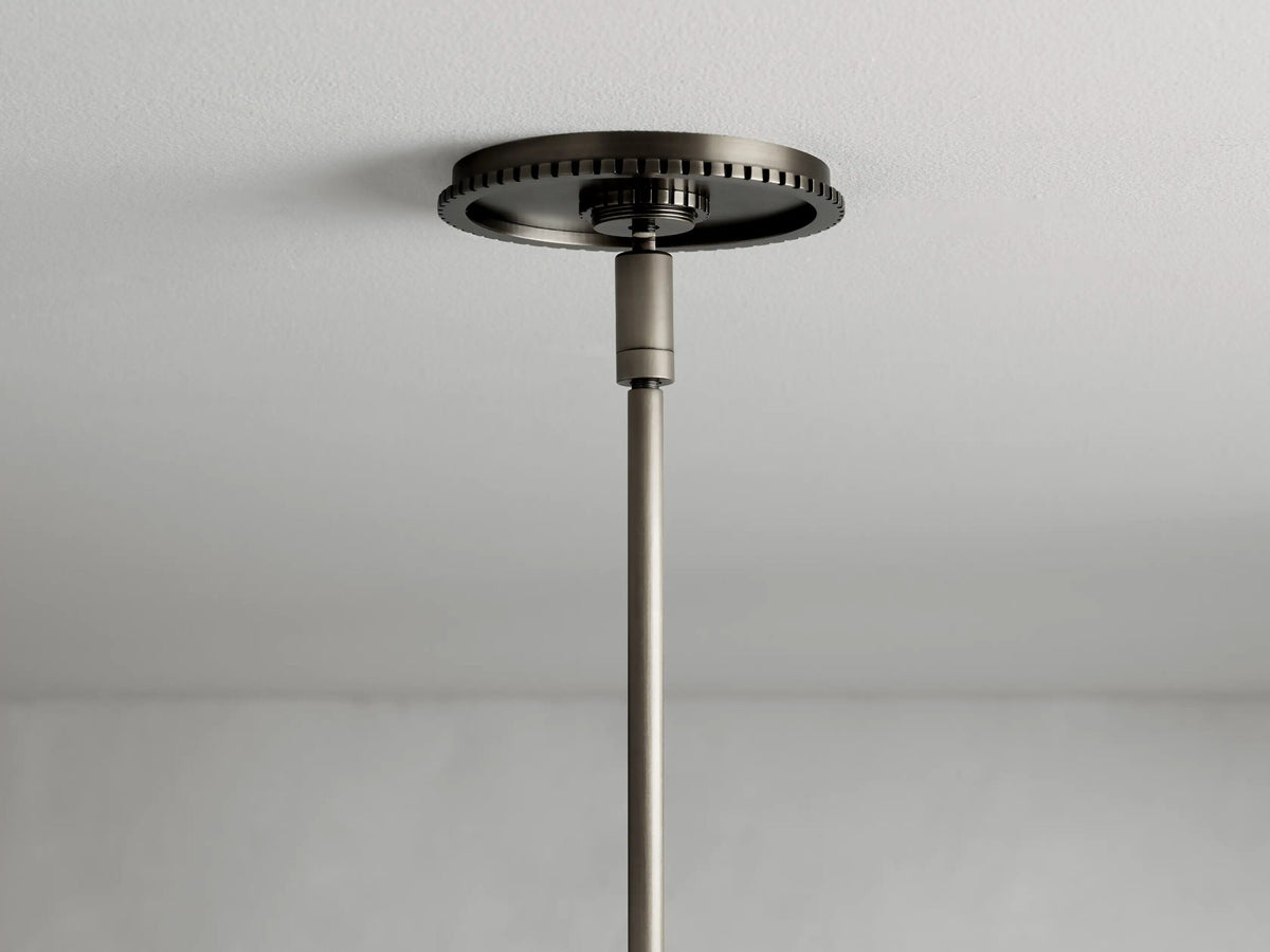 Bronze Glass Pendant with Cone Shade and Rod — product view 2