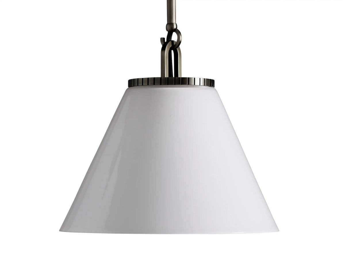 Bronze Glass Pendant with Cone Shade and Rod — product view 8