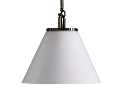 Bronze Glass Pendant with Cone Shade and Rod — product view 8