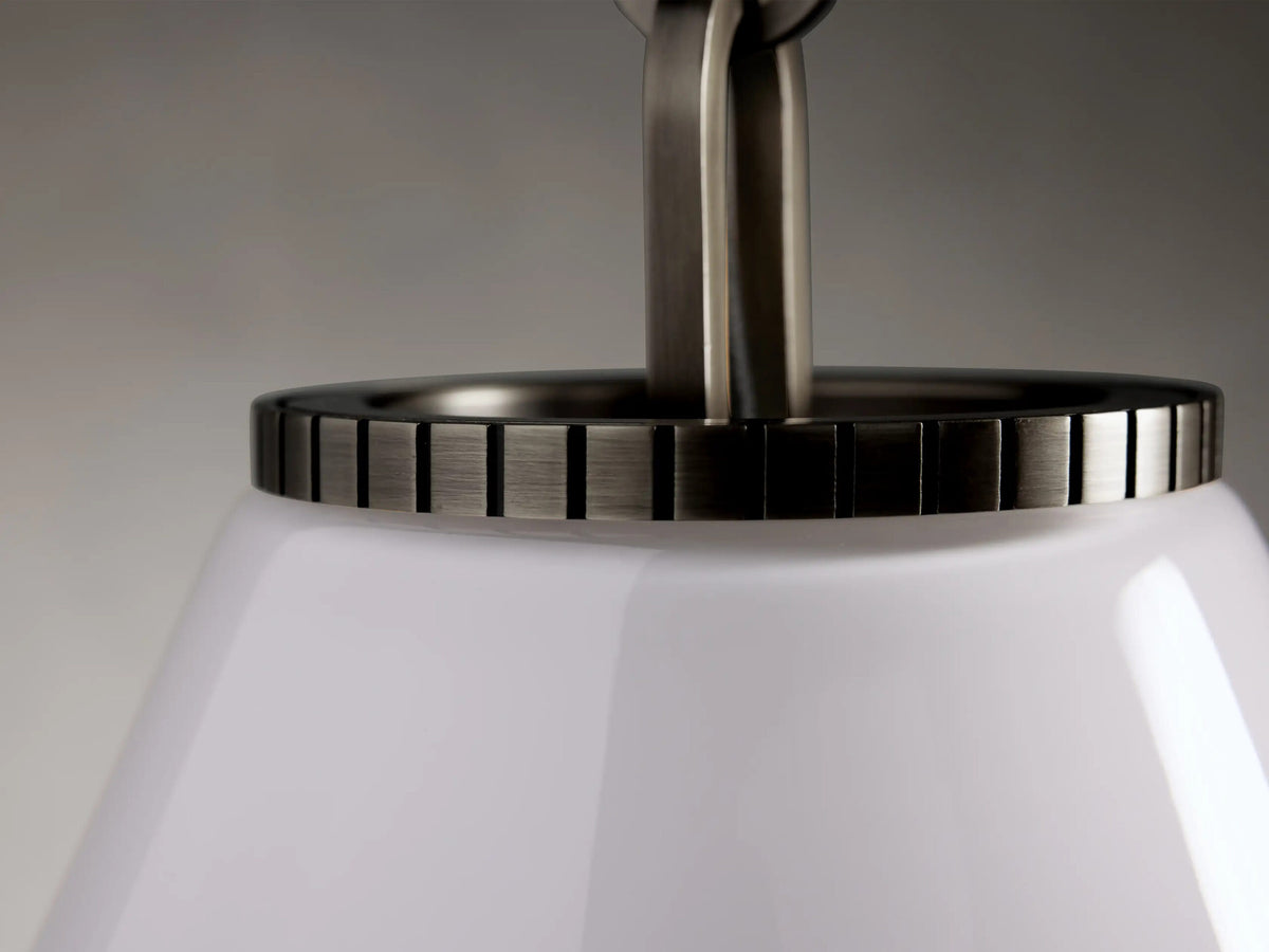 Bronze Glass Pendant with Cone Shade and Rod — product view 9