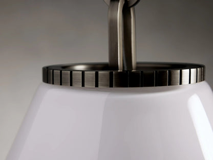 Bronze Glass Pendant with Cone Shade and Rod — product view 9