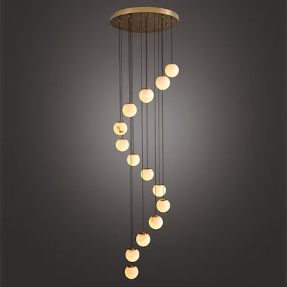 14 Light Alabaster Staircase Chandelier — product view 1